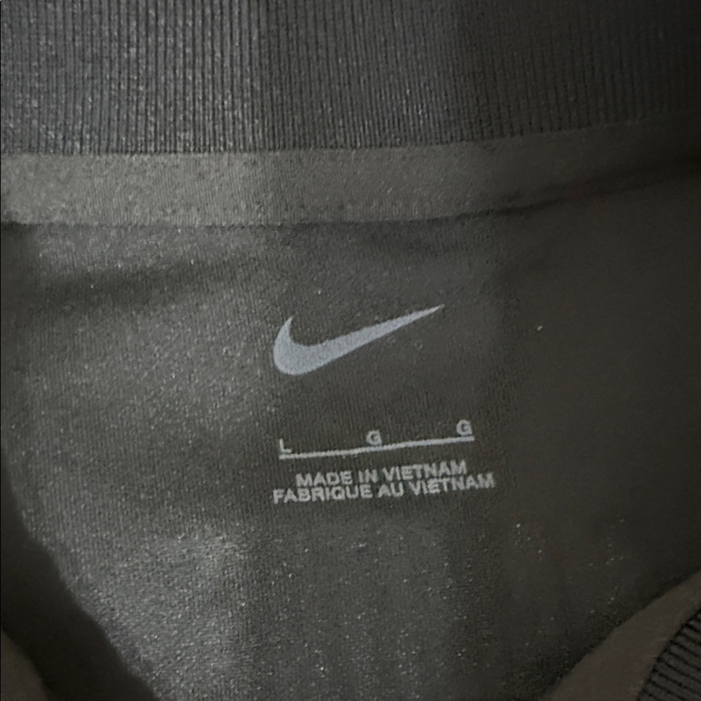 Nike Men's Polo in Black with Yellow Logo - Picture 2 of 3